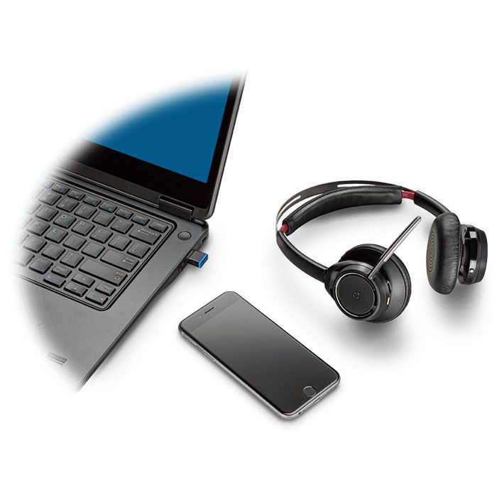 Auriculares binaurales Bluetooth Poly B825 USB-C Voyager Focus UC