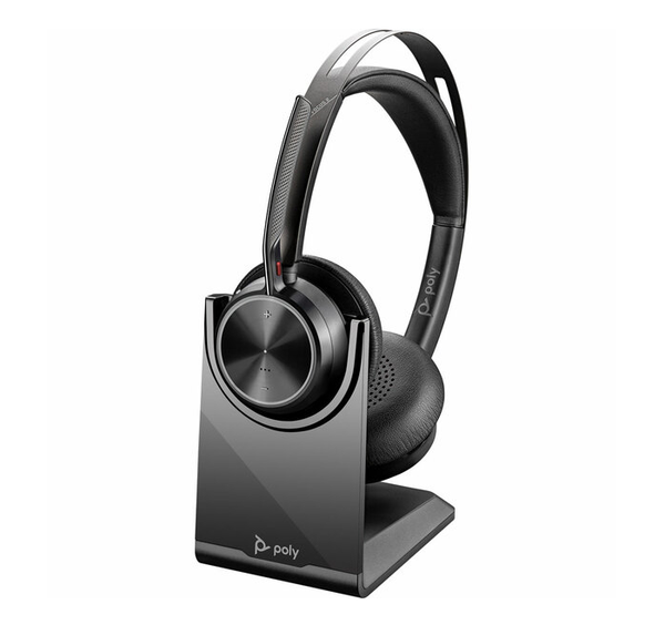 Poly Voyager Focus 2 UC, Stereo Bluetooth Headset with Charge Stand, USB-C