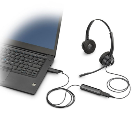 Adaptador de auriculares digitales inteligentes Poly DA75 USB a QD