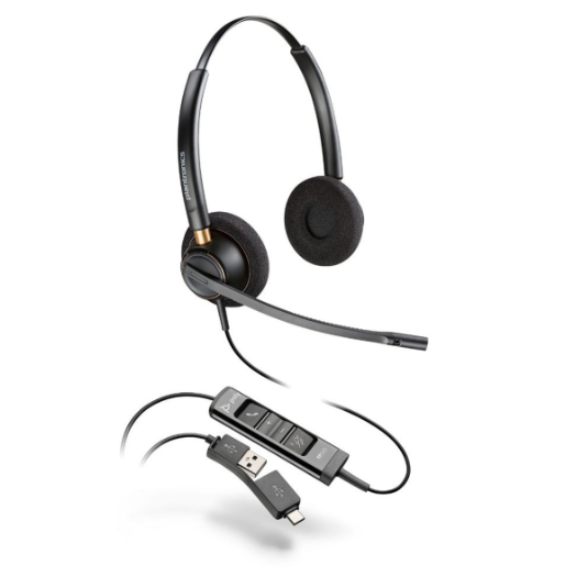 Poly EncorePro EP525-M USB-A y USB-C binaural, certificado para Teams