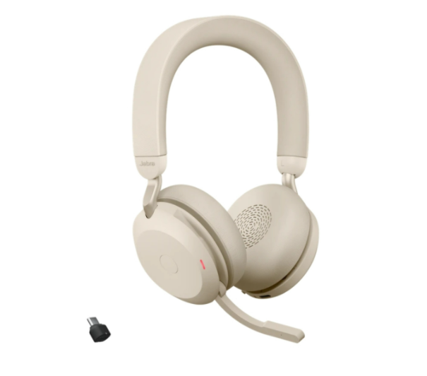 Jabra Evolve2 75, Wireless Headset, Link380C, UC Stereo, Beige Jabra Evolve2 75, Wireless Headset, Link380C, UC Stereo, Beige