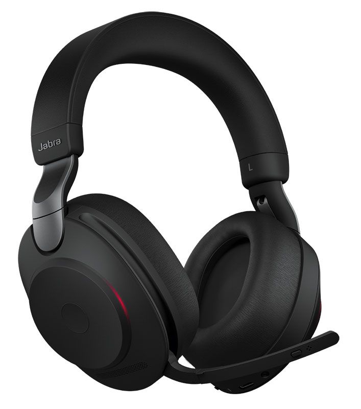 Auriculares inalámbricos Jabra Evolve2 85 Link380A MS con soporte estéreo negro y certificación para Microsoft Teams