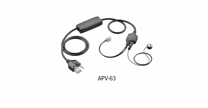 Cable conmutador de gancho electrónico APV-63 de Poly/Plantronics
