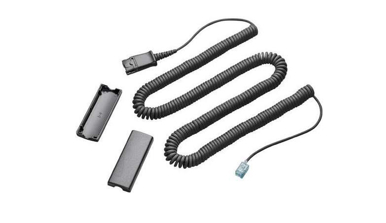 Cable en espiral Poly/Plantronics QD a conector telefónico modular
