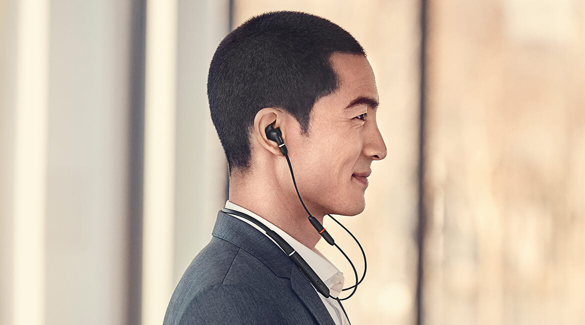 Jabra Evolve 65e Bluetooth True Wireless Headset With Link 380 MS Black