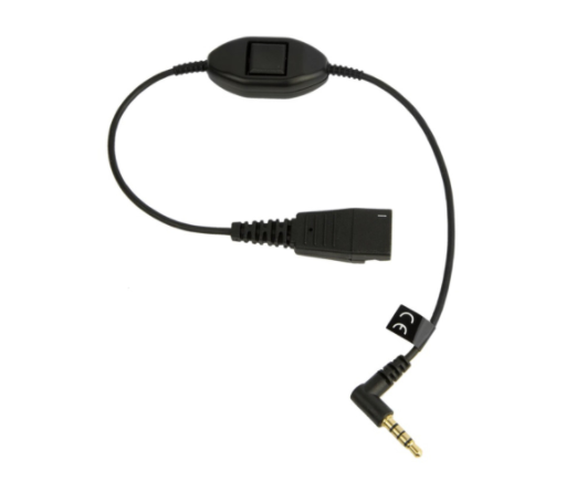 Jabra LINK Mobile QD To 3.5mm Jack For Use With Smart Phones with PTT - MPN: 8800-01-104