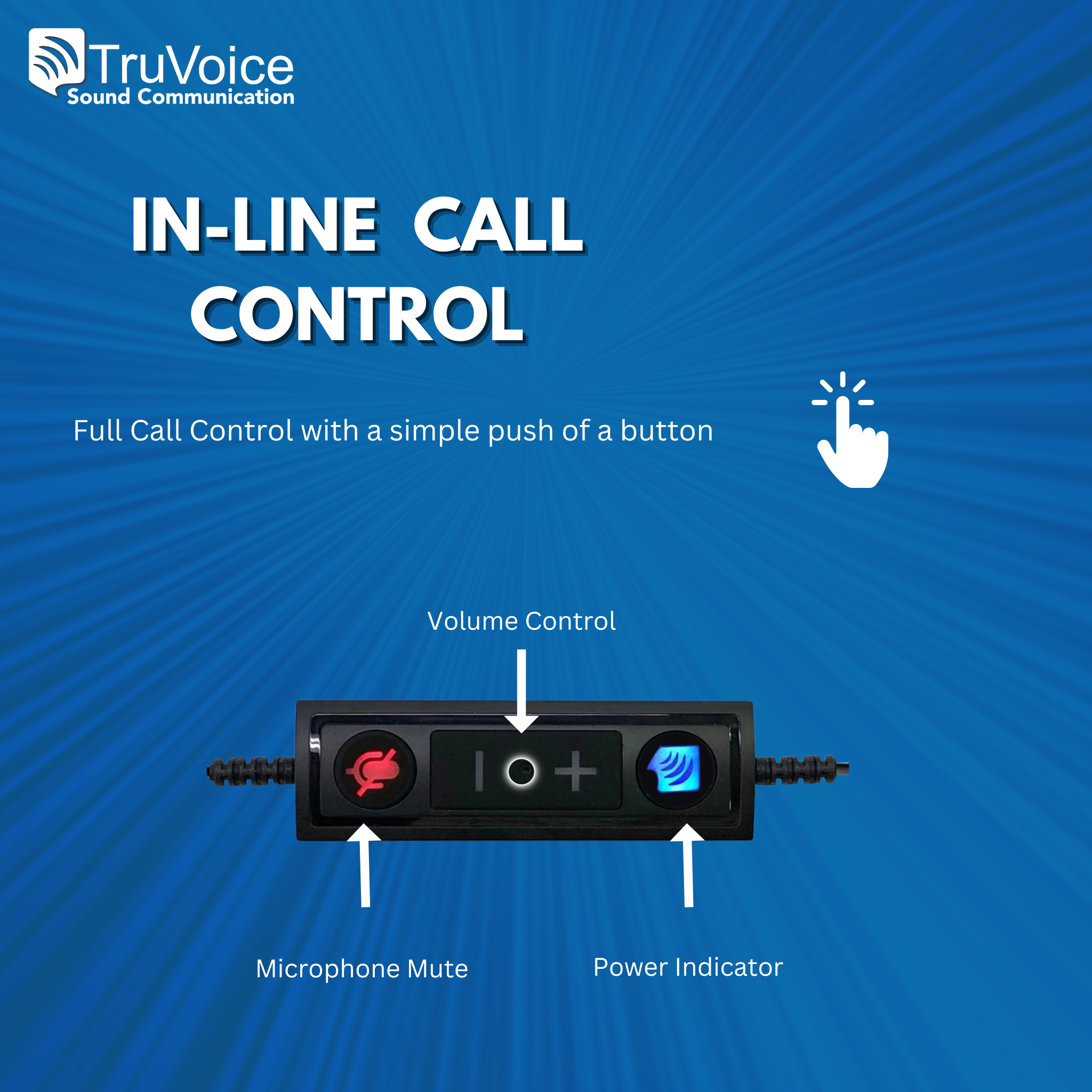 Auriculares de tubo de voz TruVoice HD-300 de un solo oído con cable adaptador USB incluido