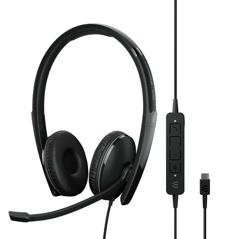 EPOS ADAPT 160T ANC USB-C On-Ear Double-Sided USB-C Headset With ANC, Certified For Microsoft Teams