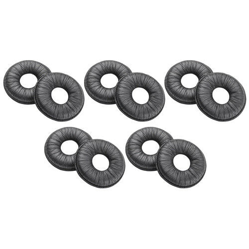 Almohadillas de cuero compatibles con Plantronics (paquete de 10)