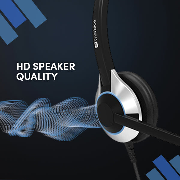 Auriculares dobles con cancelación de ruido TruVoice HD-550 con cable QD para teléfonos Yealink.