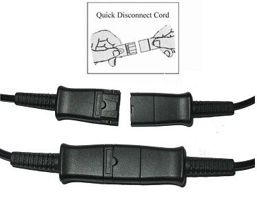 TruVoice QD to 2.5mm Plug Bottom cord - Straight