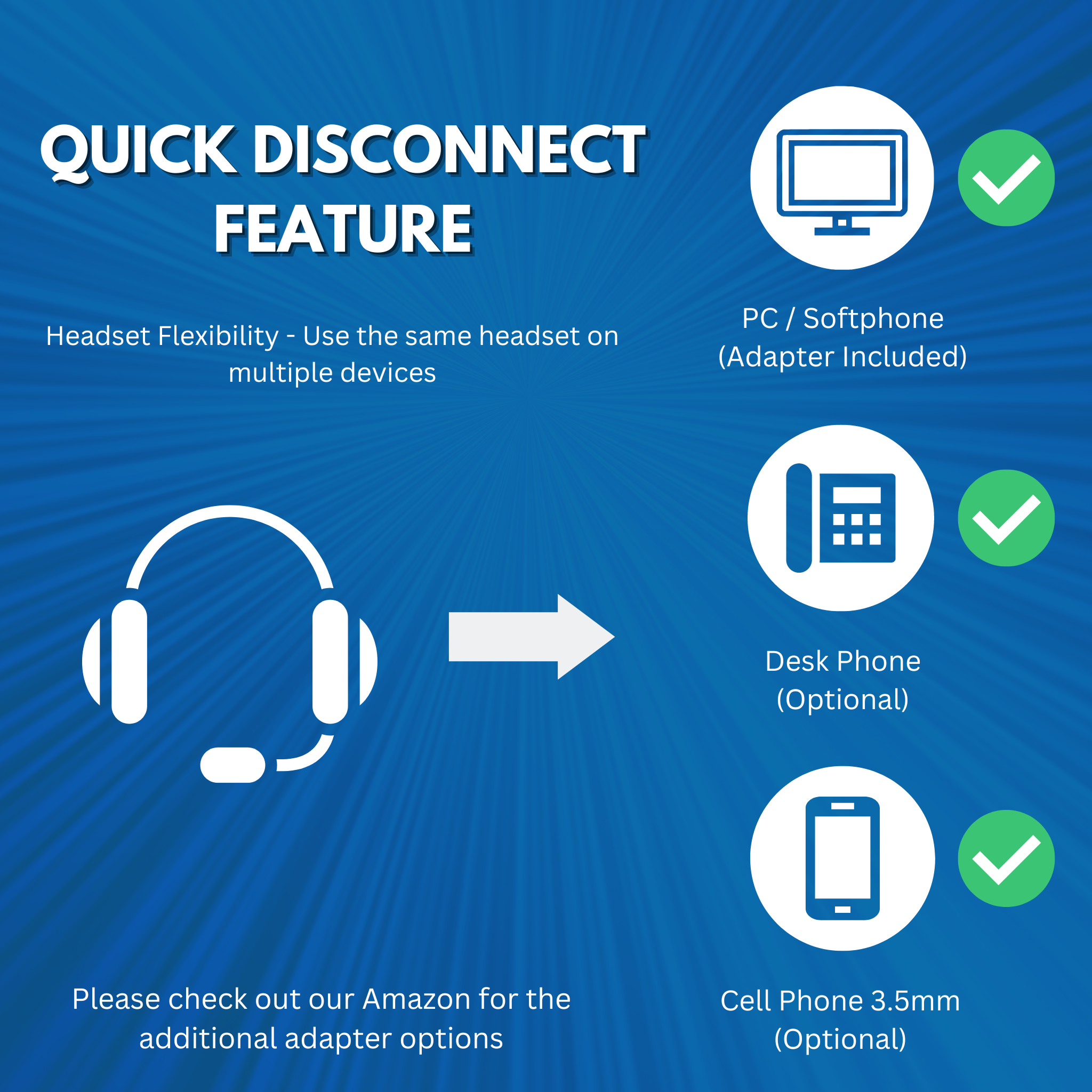 Auriculares dobles con cancelación de ruido TruVoice HD-150 con cable adaptador USB incluido