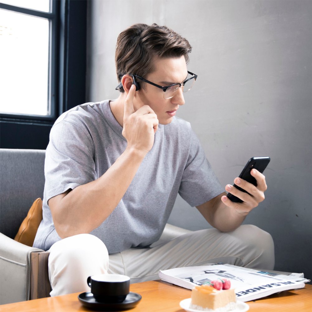 Audífonos de conducción ósea Shokz OpenMove de oído abierto para estilo de vida y deporte - Gris