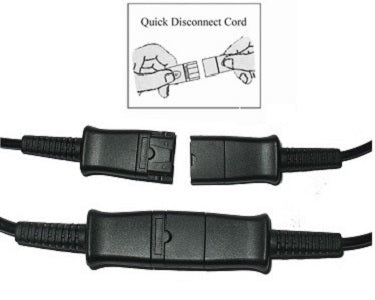 Cable inferior recto compatible con Plantronics QD a conector de 2,5 mm