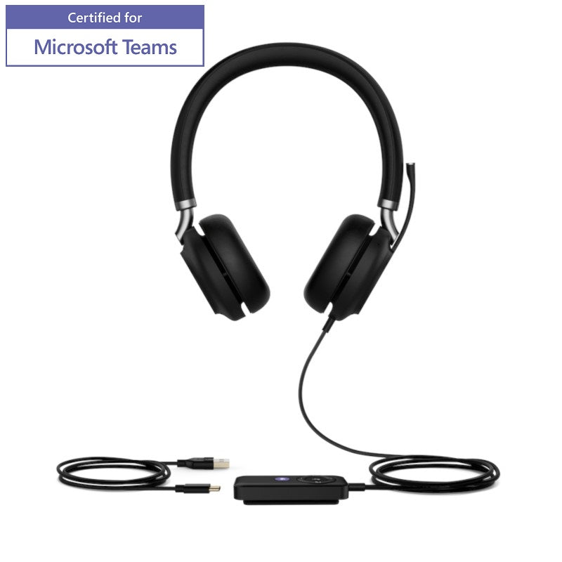 Yealink UH38 Teams Dual USB-C and Bluetooth Headset With Battery