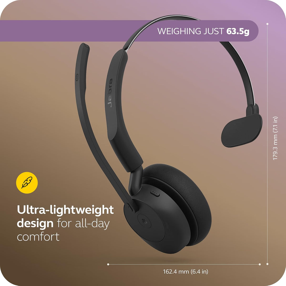 Jabra Evolve3 45 Mono UC Headset USB-C - MPN: 34599-889-899