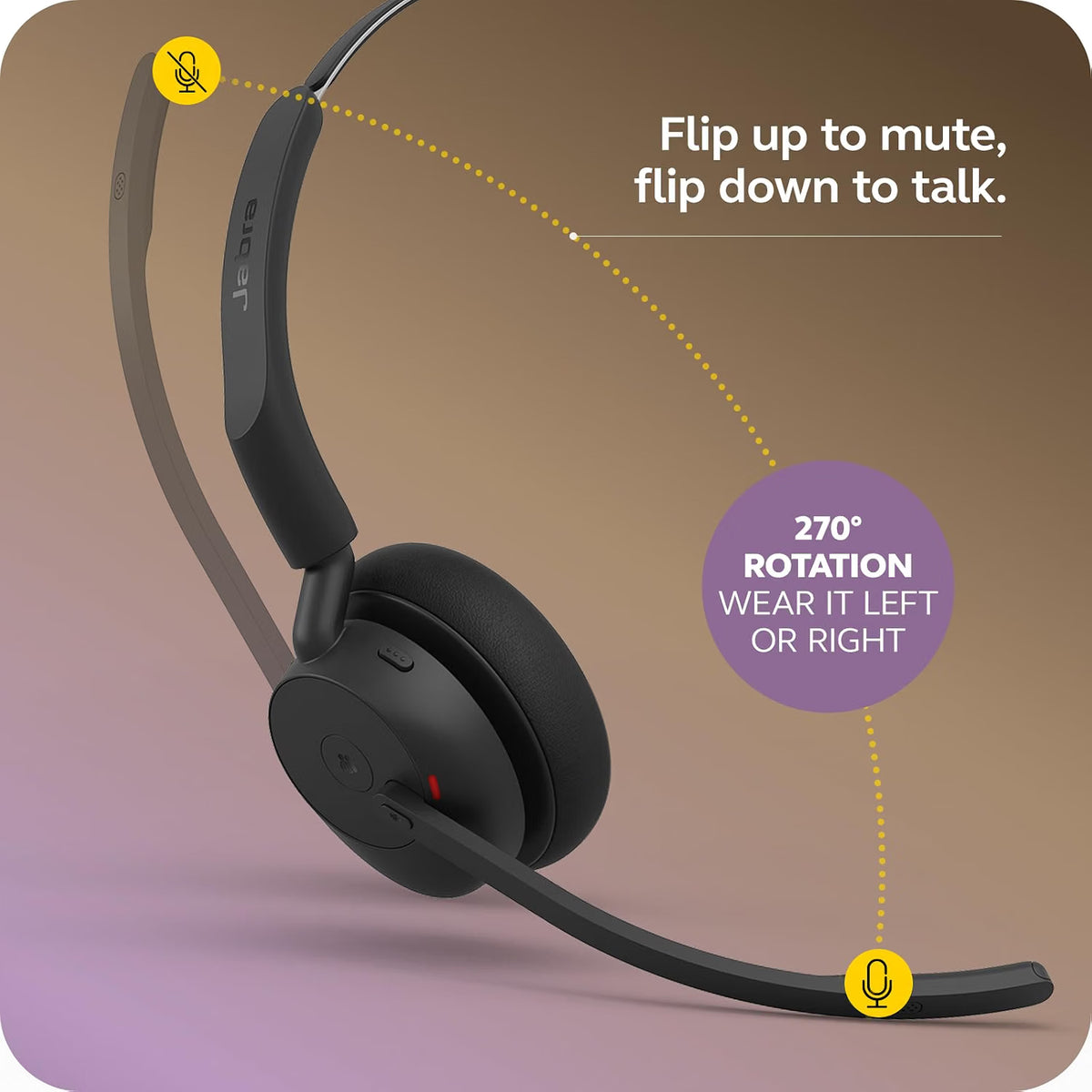 Jabra Evolve3 45 Mono UC Headset USB-C - MPN: 34599-889-899