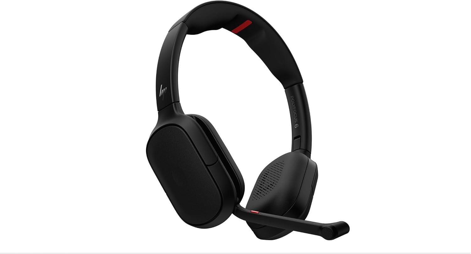 HP Poly Focus 625 Stereo Bluetooth Wireless Headset (USB-A/C) - MPN: C56XPAA#AC3
