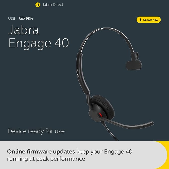 Jabra Engage 40 Mono Headset with inline link USB-A (MS)