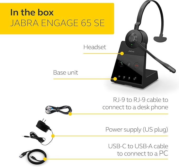 Jabra Engage 65 SE Mono Wireless Headset