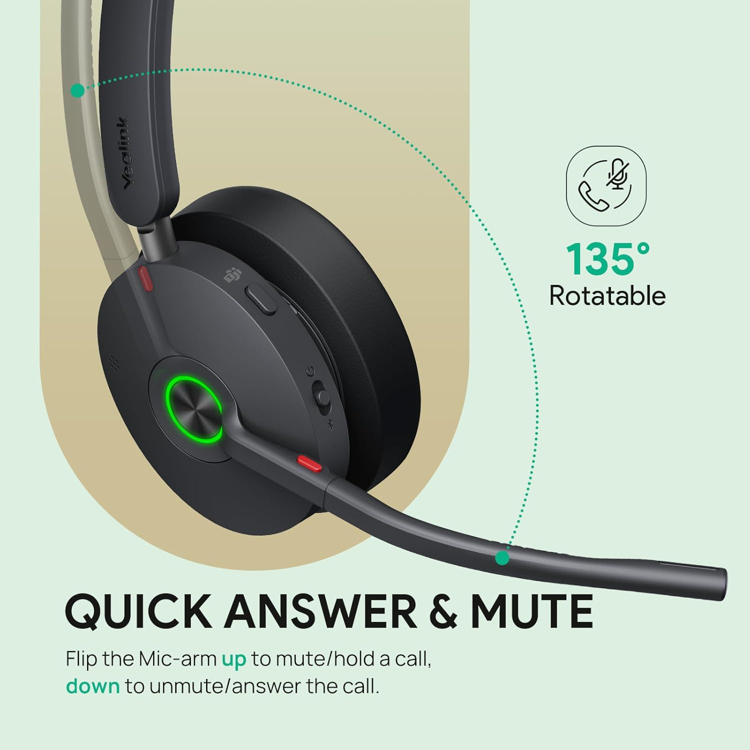 Yealink BH74 Duo Teams Headset With ANC and Charging Stand (USB-A/C) - MPN: 1208682