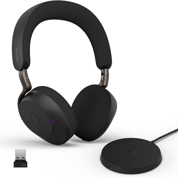 Jabra Evolve3 75 MS Black Wireless Headset with Link390a + Charging Ba