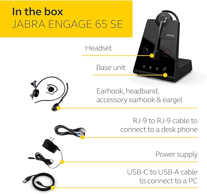 Jabra Engage 65 SE DECT Convertible Wireless Headset