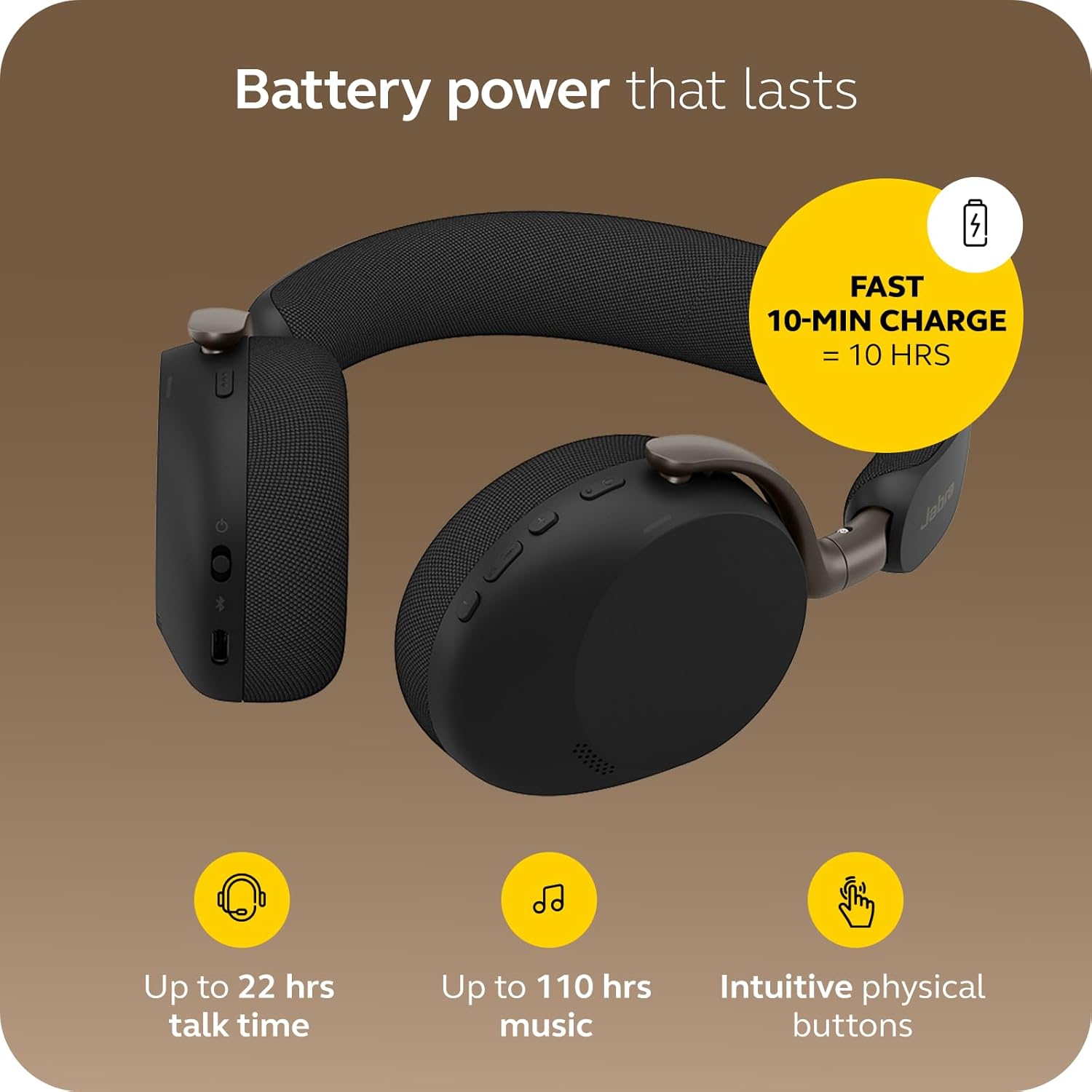 Jabra Evolve3 75 MS Black Wireless Headset with Link390c - MPN: 37599-