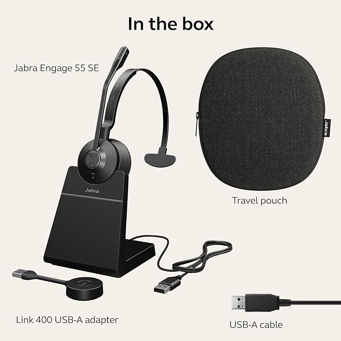 Jabra Engage 55 SE Mono Wireless Headset USB-A With Charge Stand (UC)