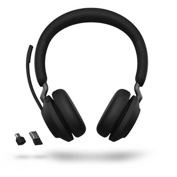 Jabra Evolve2 65 Wireless Headset Link380C MS Stereo Black Microsoft T