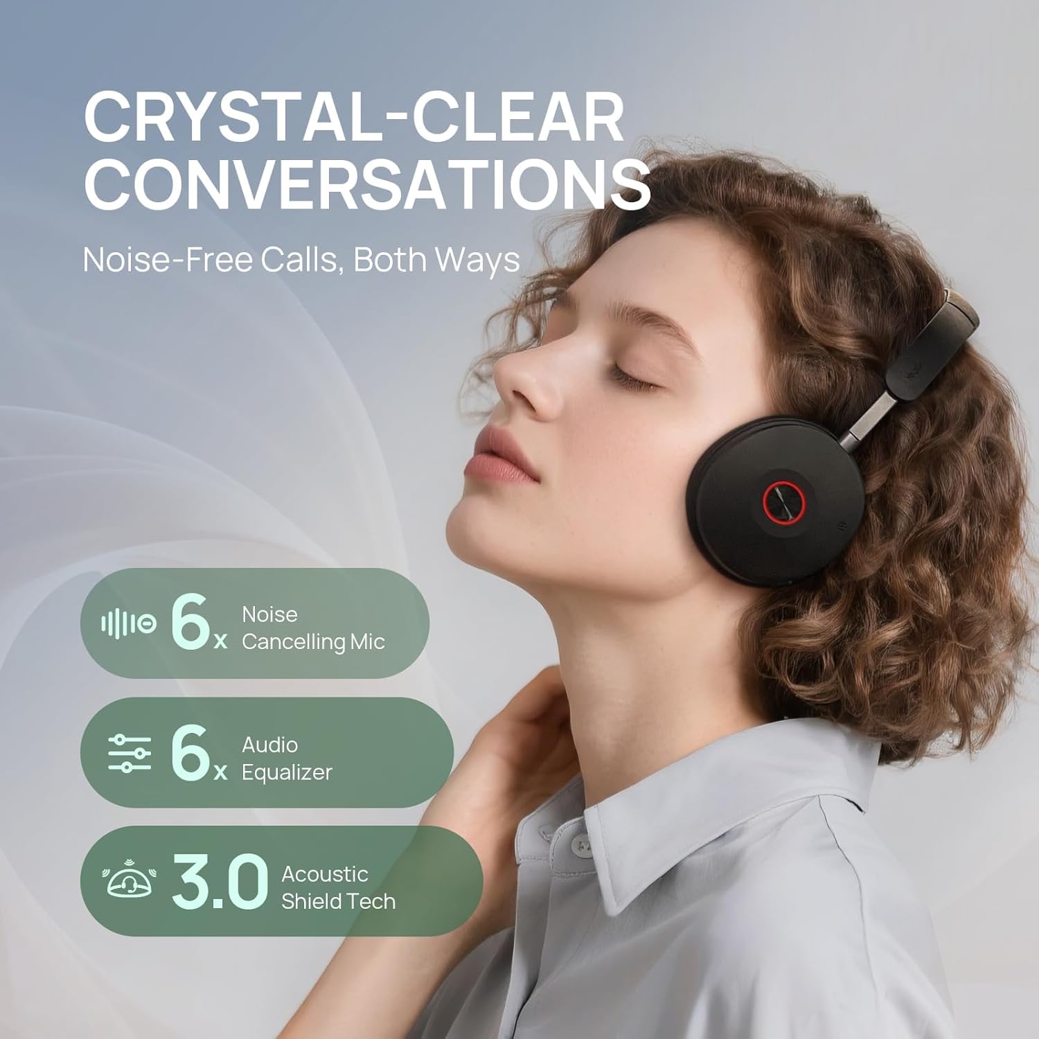 Yealink WH68 Hybrid with Charging Stand ANC Headsets Teams. MPN 1208716
