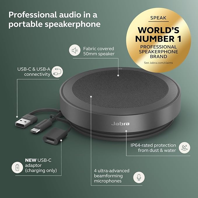 Jabra Speak2 75 Speakerphone MS Teams with Link 380A - MPN: 2775-319-0