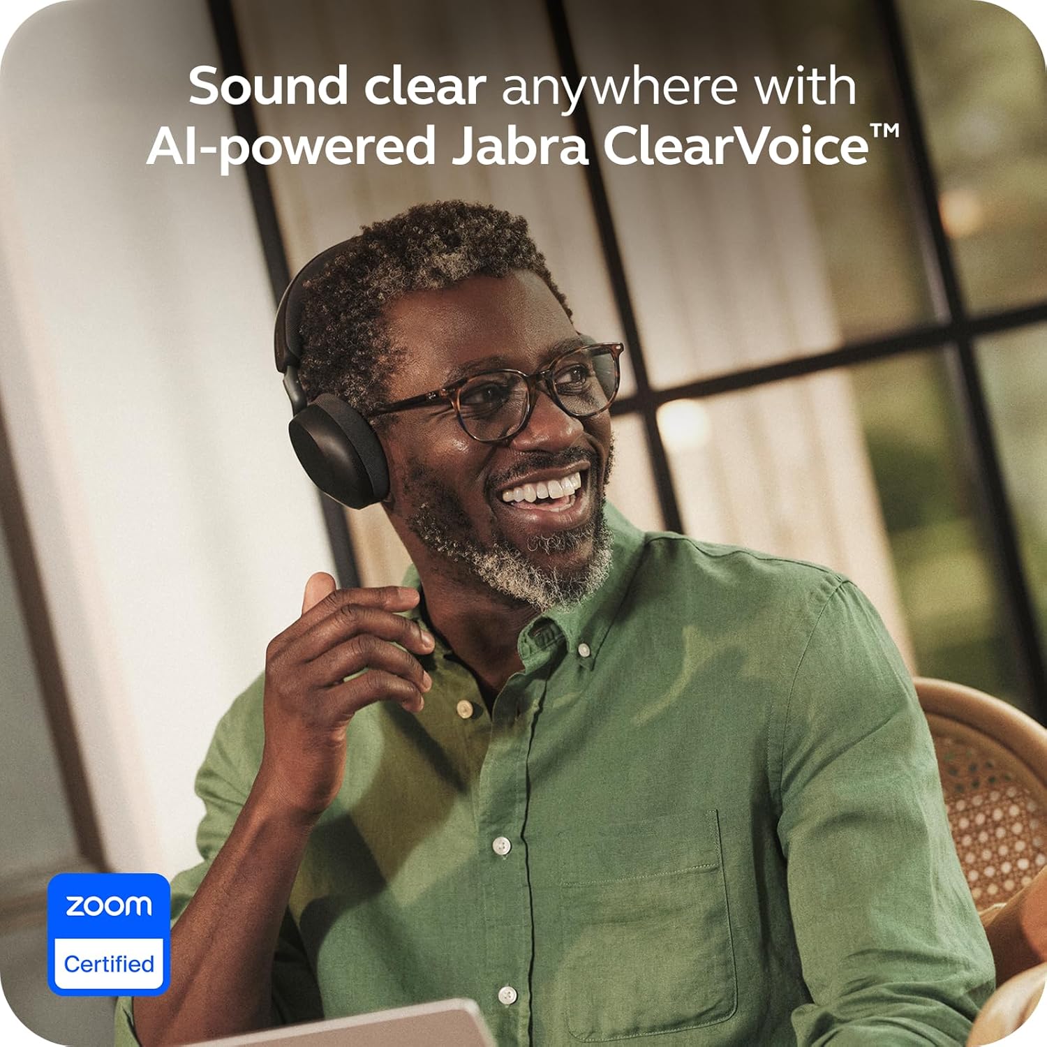 ワイヤレス Jabra Evolve3 85 Boomless Wireless ANC Headset | AI-Ready UC