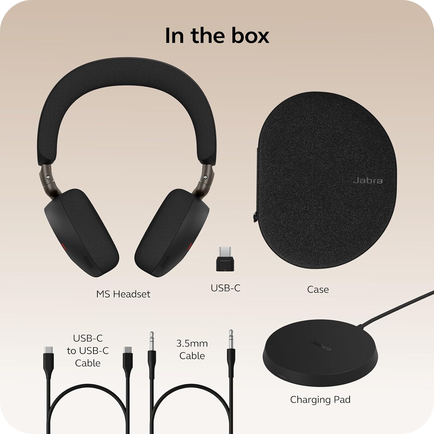 Jabra Evolve3 75 UC Black Wireless Headset with Link390c + Charging Ba