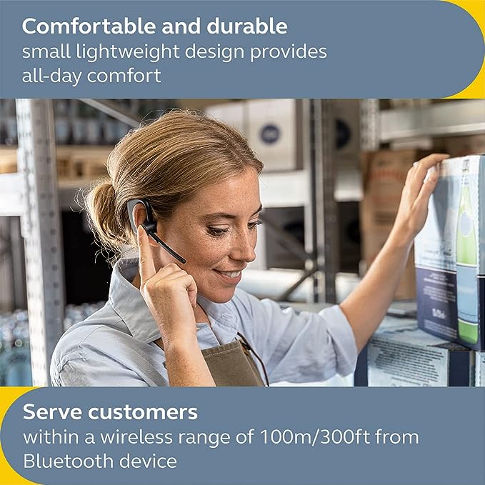 Jabra Perform 45 mono Bluetooth headset met oorhaak - geavanceerde ultra- noise-cancelling microfoon, Push-To-Talk functionaliteit, Face2Face-modus en discreet ontwerp - zwart Jabra Perform 45 mono Bluetooth headset met oorhaak - geavanceerde ultra- noise-cancelling microfoon, Push-To-Talk functionaliteit, Face2Face-modus en discreet ontwerp - zwart