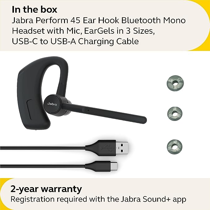 Jabra Perform 45 Push to Talk Wireless Headset - MPN: 5101-119
