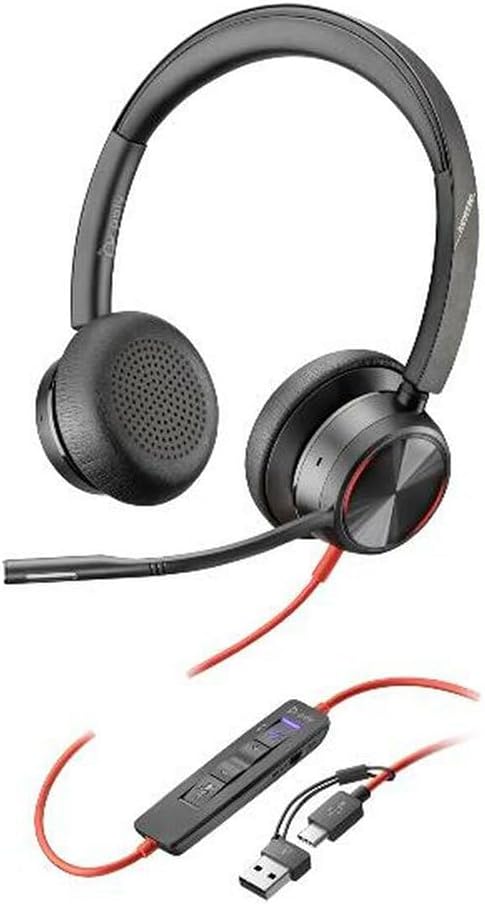 Poly Blackwire 8225-M Stereo USB-A/C Headset - MPN: 8X225AA