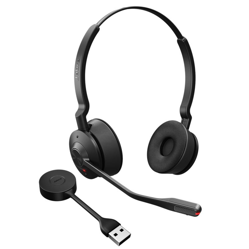 Jabra Engage 55 USB-A UC Stereo Wireless On Ear Computer Headset With Link 400 (Low Power)