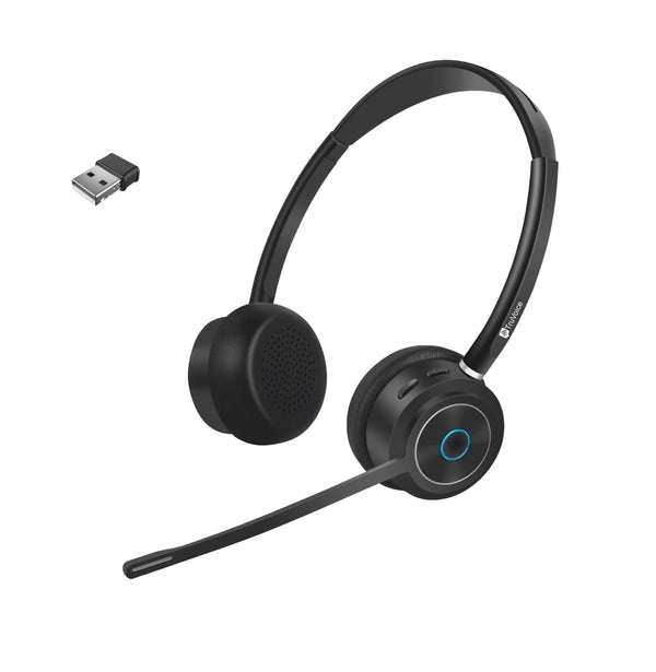 TruVoice BT85 Duo Bluetooth Wireless Headset With USB Dongle