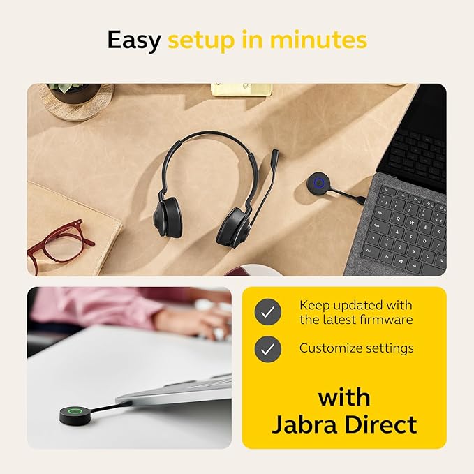 Jabra Engage 55 SE Stereo Wireless Headset - Low Power USB-A (UC)