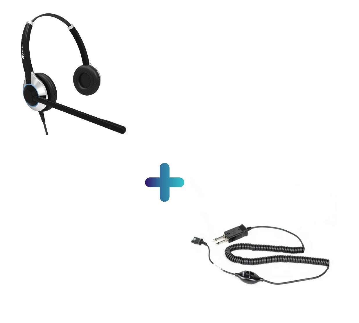 TruVoice SHG D144 Amplifier and HD550 Duo Headset Bundle