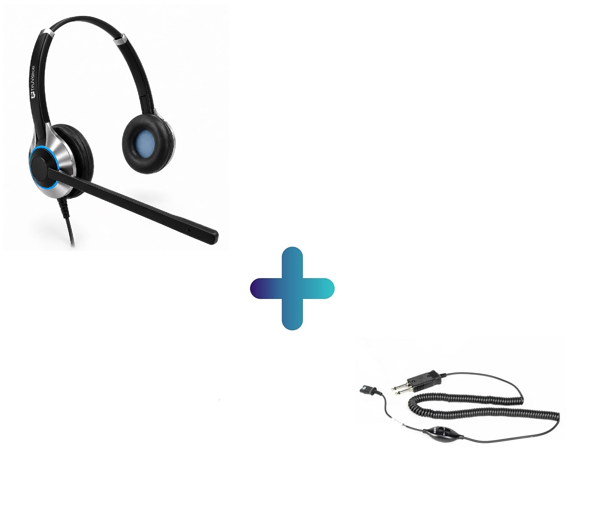 TruVoice SHG D144 Amplifier and HD550 Duo Headset Bundle