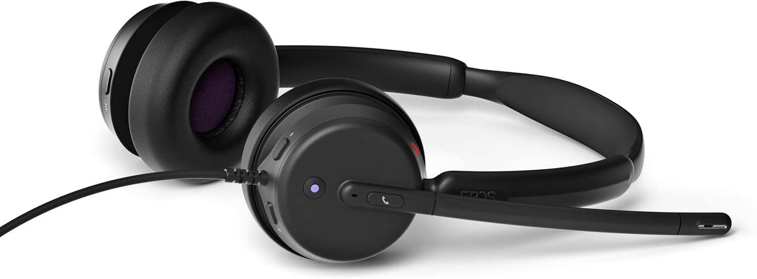 EPOS IMPACT 400 Duo Microsoft Team Wired Headset, included USB-C Dongle with USB-A Adapter MPN: 1001494