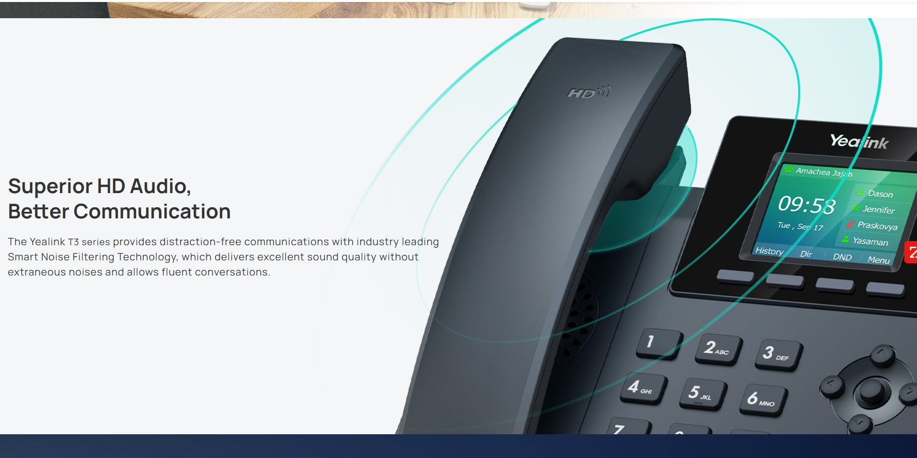 Yealink SIP-T34W 4- Line Entry Level IP Phone
