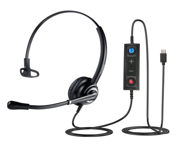 VoicePro 10C Single Ear USB-C Headset with Call Control