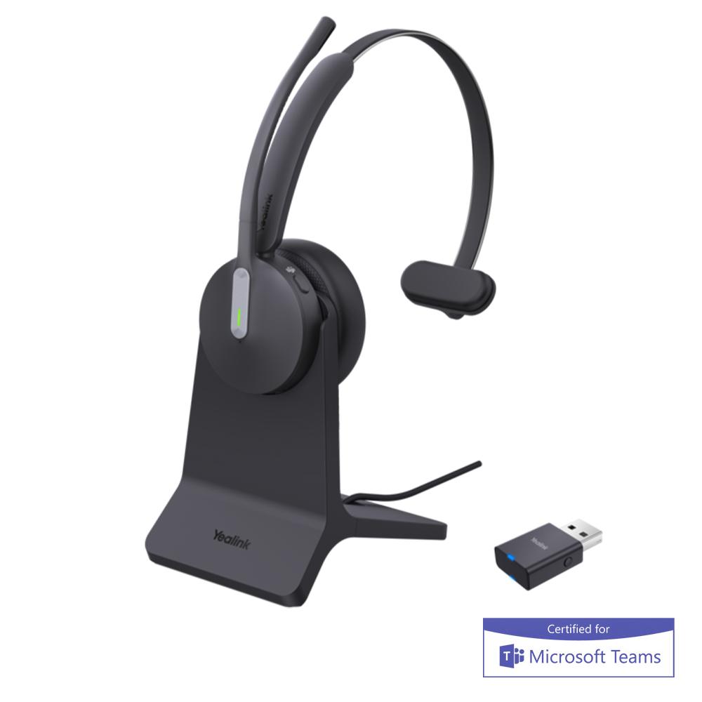 Yealink WH64 Mono Hybrid DECT / Bluetooth Wireless Headset - Teams with Charging Base: MPN 1208698