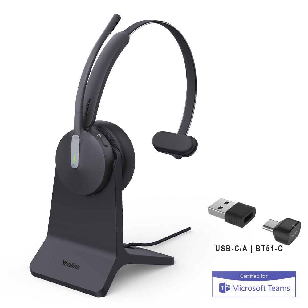 Yealink BH70 Mono Teams USB-A/C Headset With Stand - MPN 1208702