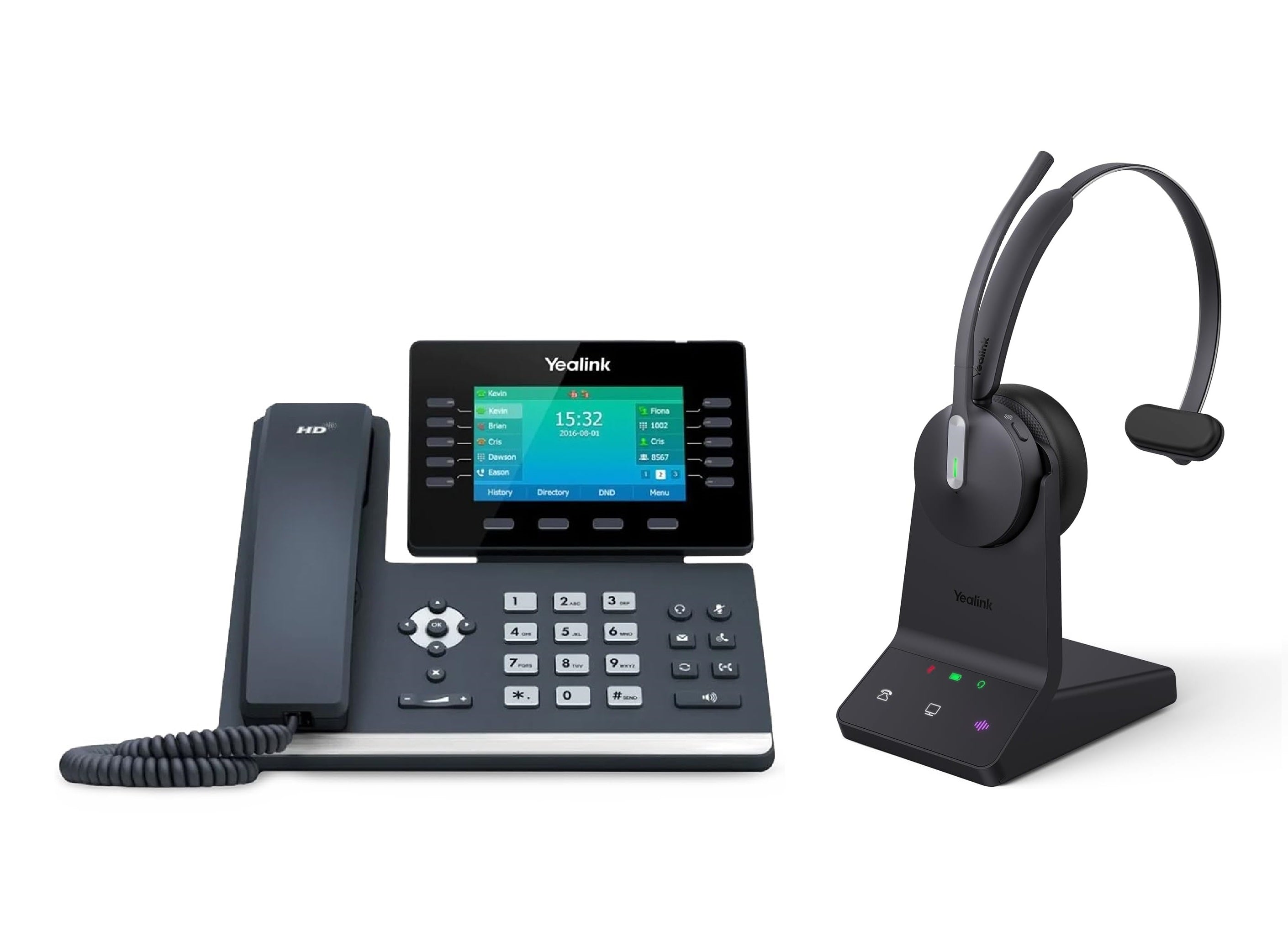 Yealink T54W Phone and WH64 Mono Dect Wireless Bundle