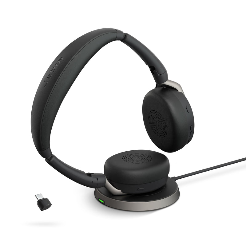 Jabra Evolve2 65 Wireless Stereo With Flex Stand charging USB- Headset