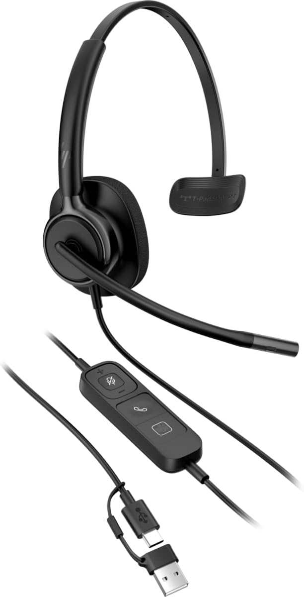 Poly Mission 415 Single Ear Teams Wired Headset - USB-A/C (C01B2AA#AC3)